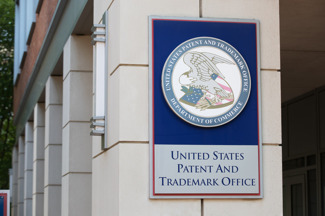 Sign at the United States Patent and Trademark Office