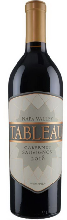 Bottle of red wine with TABLEAU 