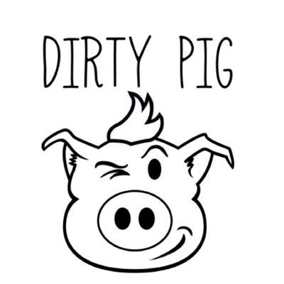 DIRTY PIG above winking pig face