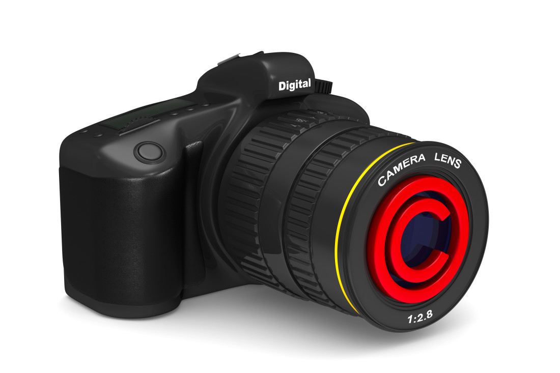 Digital Camera with a Circled “C” on the lens