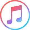 iTunes Logo:  Musical notes inside a circle