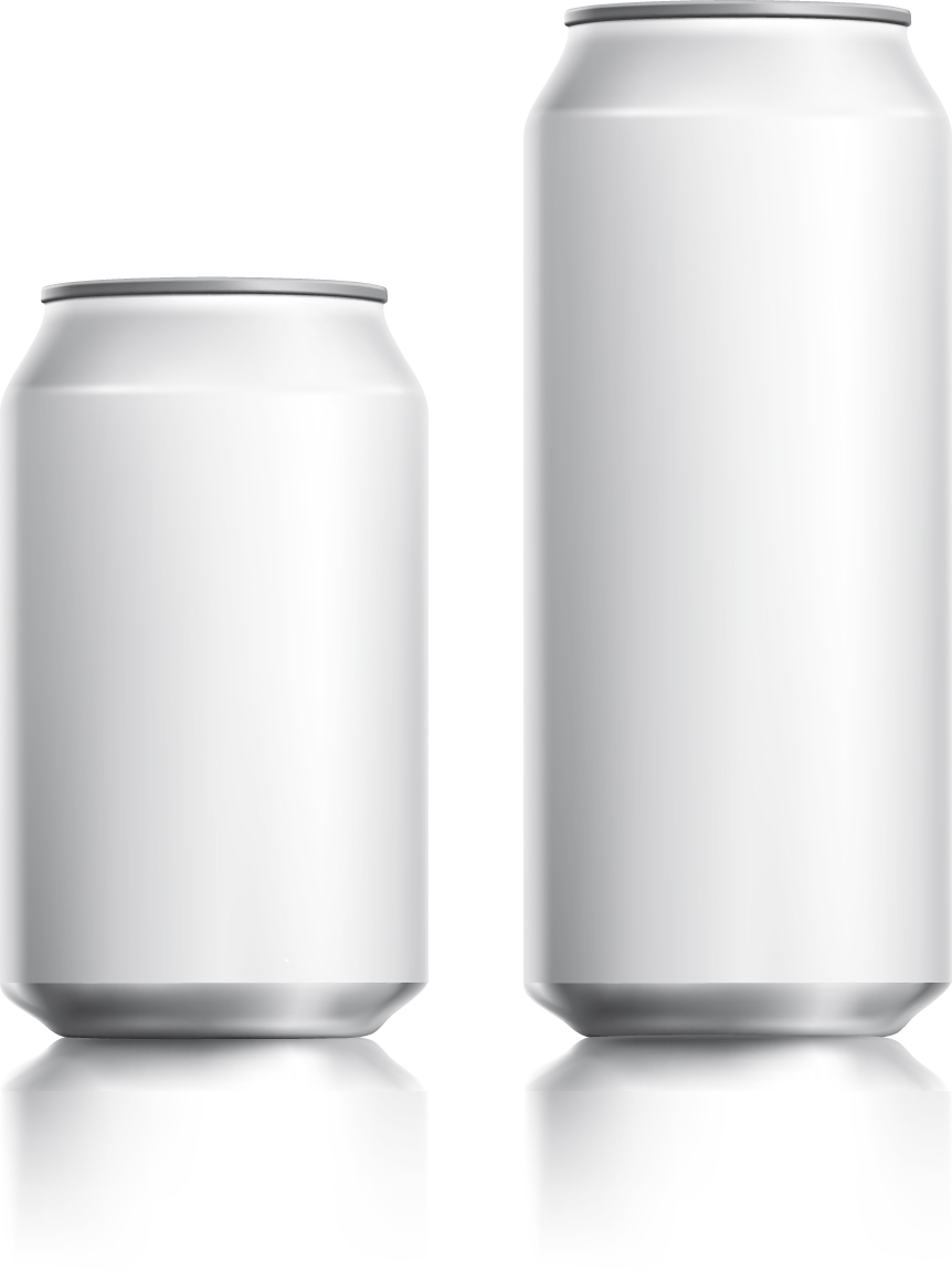 330 ml & 500 ml blank white soda cans