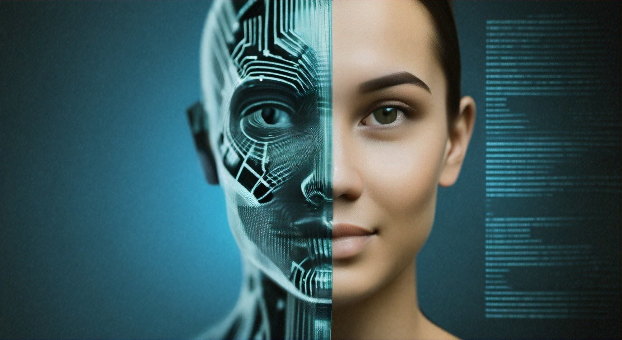 AI generated image of a female face