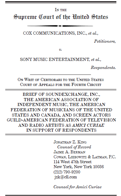 Cowan, Liebowitz & Latman Authors Amicus Brief in Landmark Copyright Case Before U.S. Supreme Court Cowan, Liebowitz & Latman Authors Amicus Brief in Landmark Copyright Case Before U.S. Supreme Court
