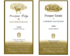 Applicant’s PROSPER RIDGE  and PROSPER ESTATE Labels