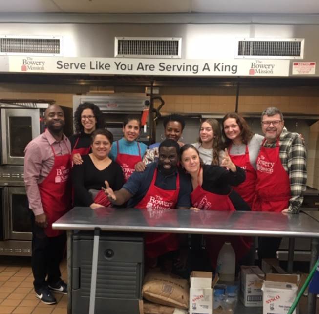 Volunteer group at Bowery Mission