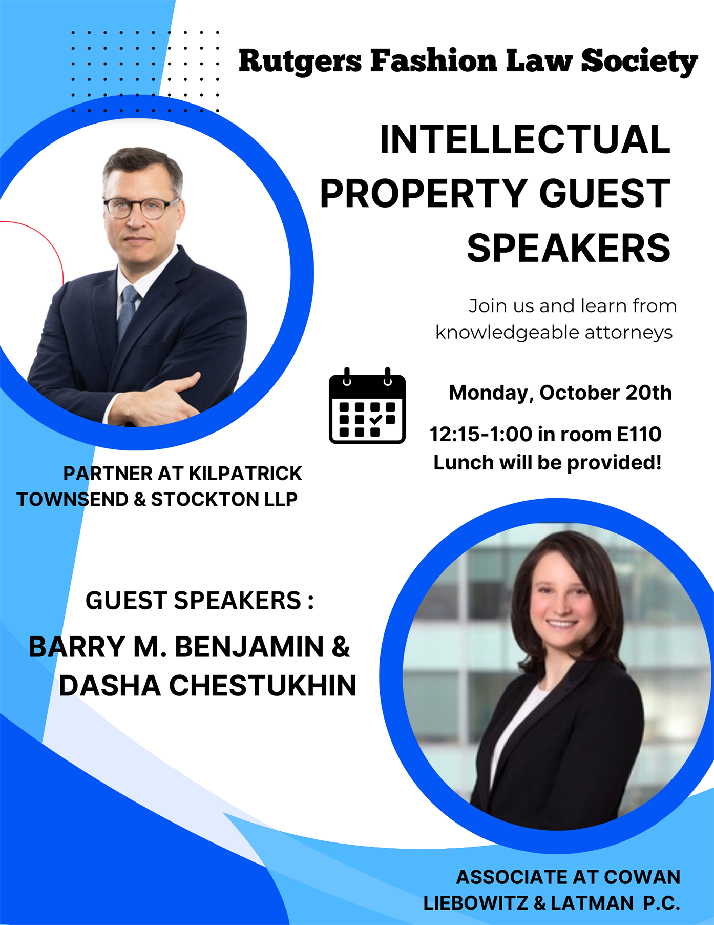 Rutgers Fashion Law Society Flyer Rutgers Fashion Law Society Flyer