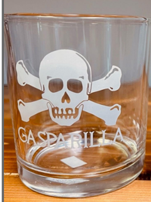 Glass with skull Glass with skull