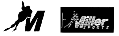 Ice Skater and Miller Sports word