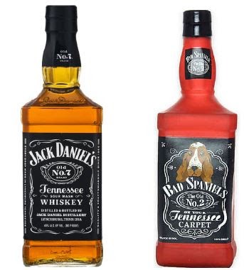 Jack Daniel’s Old No. 7 Tennessee and “Bad Spaniels Old No. 2 