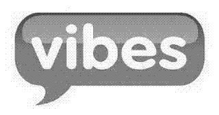 The senior user’s VIBES Logo with lower case letters inside a conversation bubble