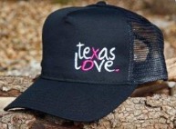 Trucker Cap with “Texas Love” printed on the front