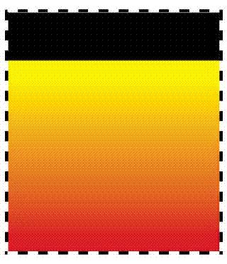 Yellow to red vertically descending gradient