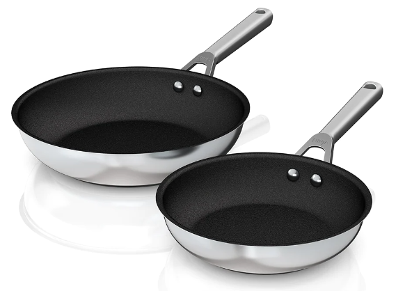 Ninja™ Foodi™ NeverStick® Stainless 8-Inch Fry Pan & 10 1/4-Inch Fry Pan Set