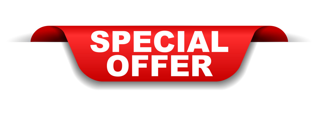 Red Banner stating “Special Offer” in white letters