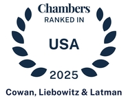 Photo of Chambers USA 2025 recognizes Cowan, Liebowitz & Latman among the best law firms in the field of Intellectual Property: Trademark, Copyright & Trade Secrets